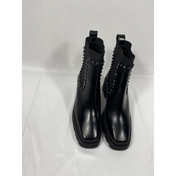 $1350 Jimmy Choo Veronique 80 Boots Size 40 Embellished Block Heel Ankle Boots - Picture 5 of 9